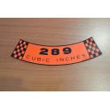 STICKER FILTRE A AIR MUSTANG 68 289